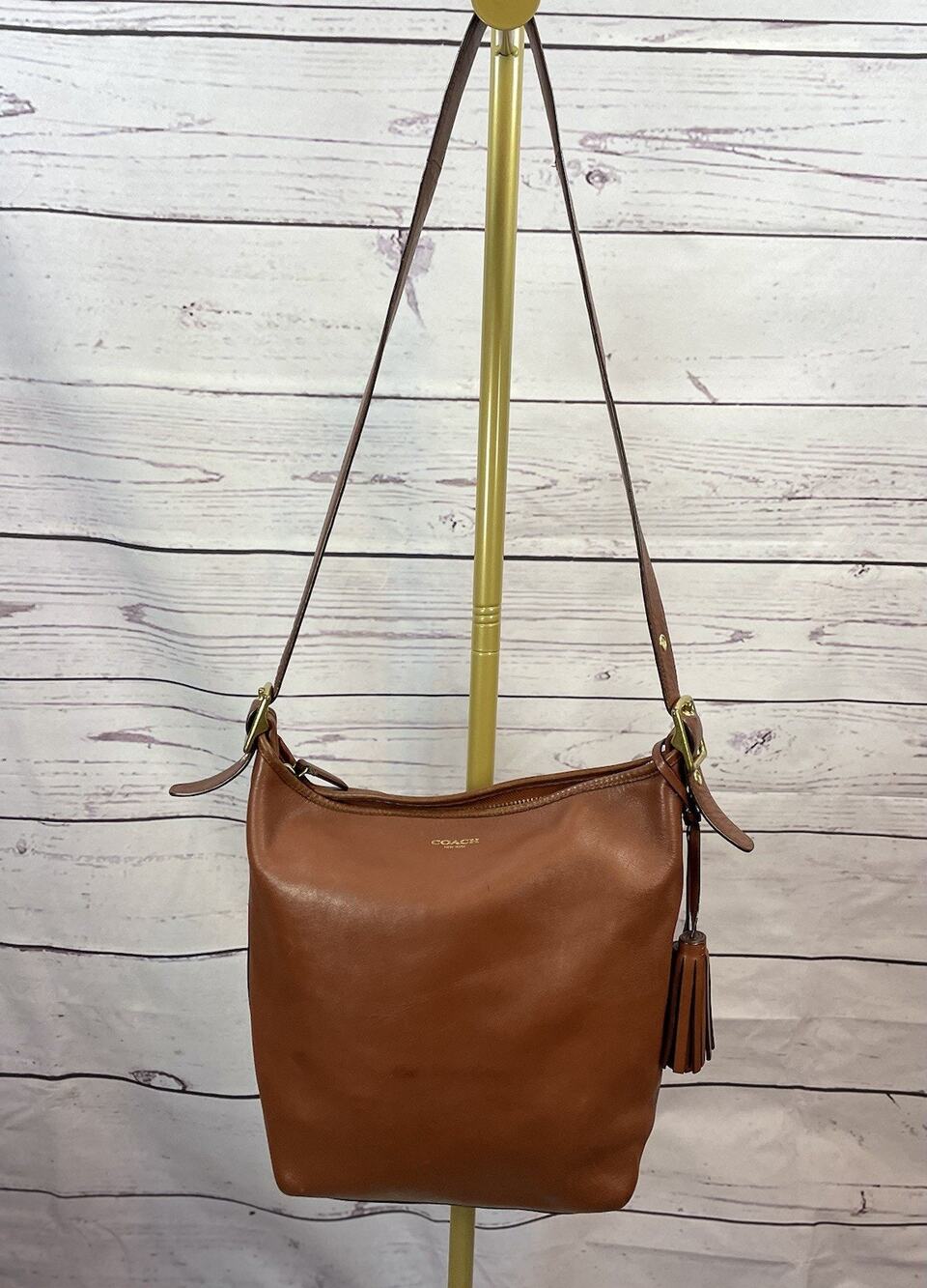 Coach Vintage Legacy Duffle Shoulder Bag Cognac 19889